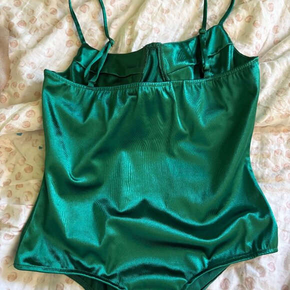 Emerald Green Corset Bodysuit - Picture 4 of 4